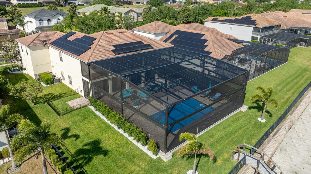 pool enclosure in Florida home